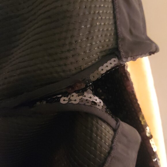 GOOD AMERICAN Black Sequin Blouse size 5 (2x) - Picture 7 of 12
